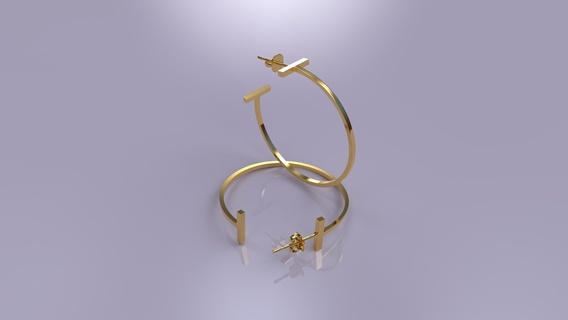 tiffany style earring model earrings jewelery jewlry 3d print model - Mito3D
