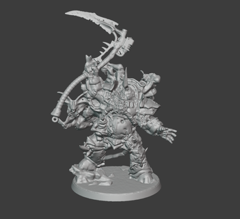 tifo scoreggia clic warhammer miniatura gioco guerra sci fi proxy tavolo Morte guardia nurgle caos peste araldo primarca 3d print model - Mito3D