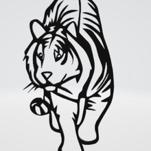 tiger setting 3d print model - Mito3D