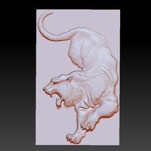 Kaplan sanat hayvan aslan kabartma heykel 3d cnc dekorasyon kabart artcam 3d print model - Mito3D