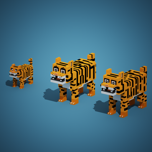 Tiger Tier 3D print model - Mito3D