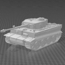 Tiger Panzer verkohlen 3d print model - Mito3D