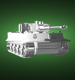tigre casa i Tedesco pesante battaglia serbatoio mondo guerra ii of carri armati tuono combattere veicolo combattimento militare esercito Marina Militare 3d print model - Mito3D