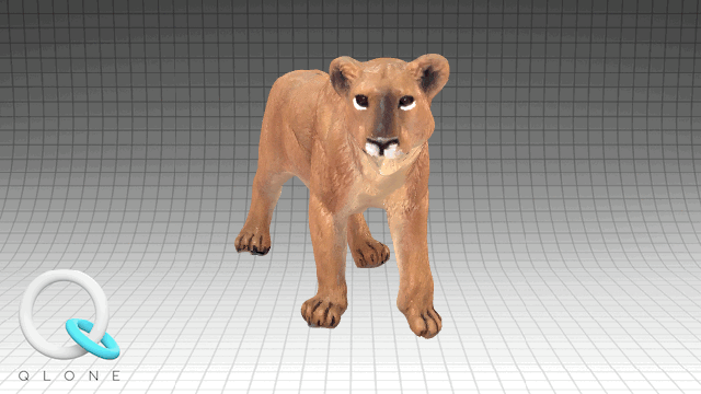 tiger tiger lion animal predator toy qlone  3D print model - Mito3D