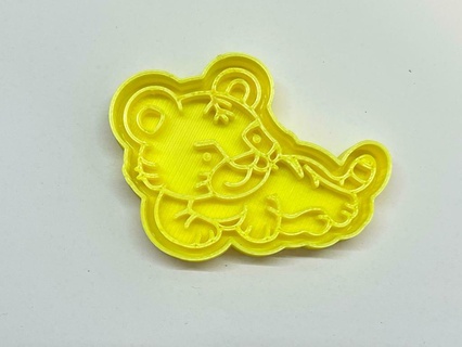 tiger animal cutter kitchen lively cookies fondant 3d print model - Mito3D