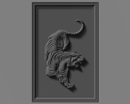 tigre arte cnc design stl 3d print model - Mito3D