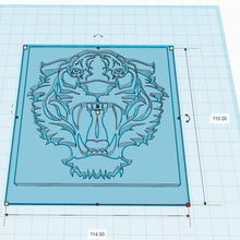 tiger Kunst Tier Dekoration Wand-Dekoration 3d print model - Mito3D