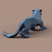 tiger 2022 art lowpoly animal toy 3d print model - Mito3D