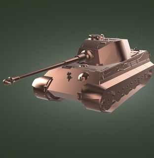 tigre 2 ii alemão pesado tanque mundo guerra militares exército panzerkampfwagen Ausf 3d print model - Mito3D