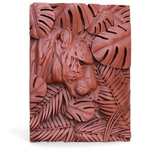 tigre 2 cnc arte Artcam alívio felino aspirar deco madeira 3d print model - Mito3D