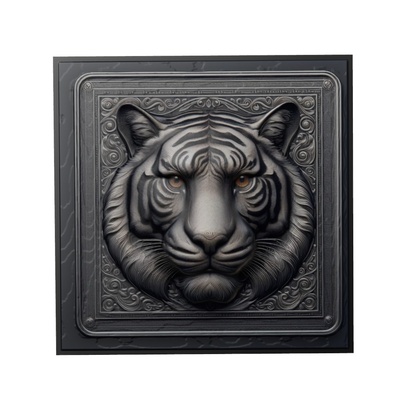 tigre animal alívio arte animais yeggi mito3d fracasso google pingentes medalhão relief wall art parede 3d print model - Mito3D