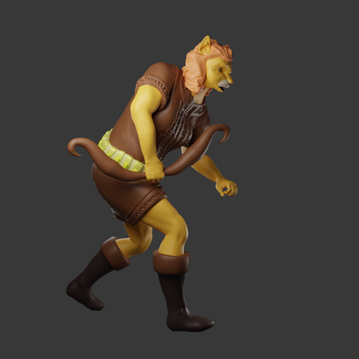 tiger archer leonin ranger game tigerfolk miniature 32mm rakshasa 3D print model - Mito3D