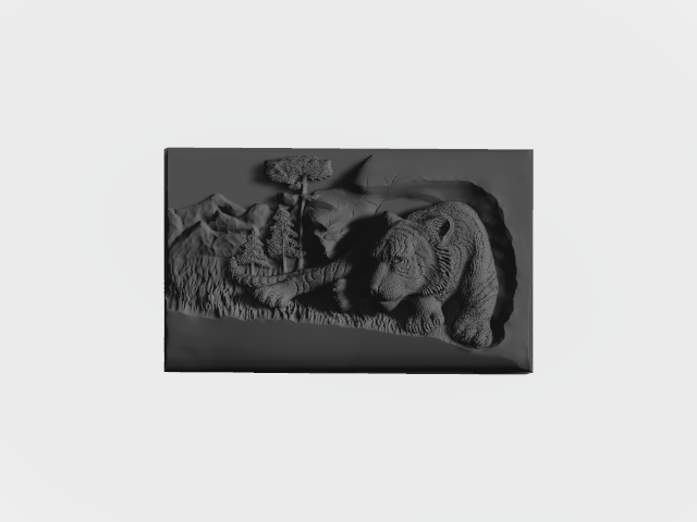 Tiger Hintergrund 3d Modell Drucker Designs Tiere Säugetier Haustiere Design 3D print model - Mito3D