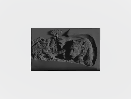 tigre sfondo 3d modello stampanti disegni animali mammifero domestici design 3d print model - Mito3D