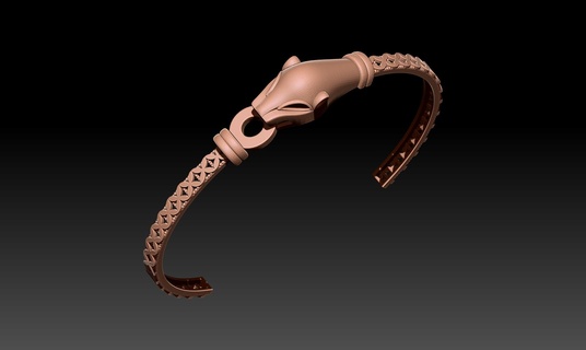 tiger bracelet Jewelry 3d print model - Mito3D
