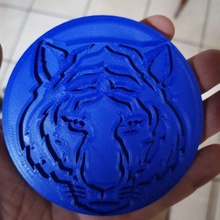 tigre Coaster art animaux sauvage 3d print model - Mito3D
