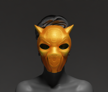 tiger concept face cosplay mask 3d print model stl games head helmet animal character printible sci fi idea masquerade 3d print model - Mito3D