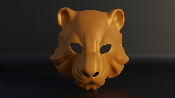 tiger cosplay face mask 3d print model stl animal wild character lion anim animals idea scifi masquerade costume head helmet conceptual 3d print model - Mito3D