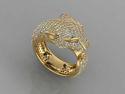 tigre diamante anel r2 pulseira solitário joalheria monge Budha ouro prata noivado Casamento cafajeste imprimível 3d pingente brinco bebê 3d print model - Mito3D