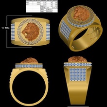 tiger diamond ring 3d print model - Mito3D