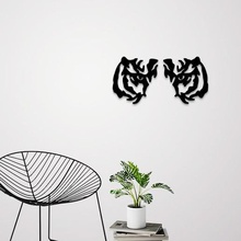 tiger-Augen-Wand-Dekoration Kunst lion 3d 2d Wand Dekor Dekoration Tier wild Augen tiger 3d print model - Mito3D