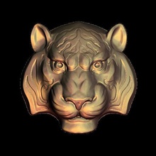 tiger face art 3d print model - Mito3D