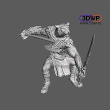 Kaplan savaşçı heykelcik 3d tarama sanat artec tarayıcı tarar kopyaları 3d print model - Mito3D