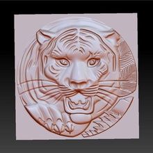 tigre head art animal engraving artcam cnc 3d relief jade ring jewelry sculpture statue pendant decoration decorative bas-relief lion portrait 3d print model - Mito3D