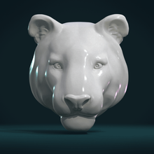 tiger head ii Kunst puma lion montiert kitty säugetier carnivora cat Kopf 3d print model - Mito3D