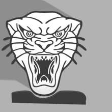 tigre cabeça leds luminária 3d print model - Mito3D