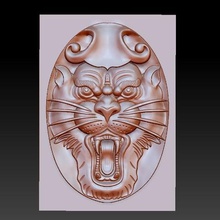 tête de tigre pendentif art animal lion la sculpture 3d cnc artcam statue bas-relief décoratif 3d print model - Mito3D