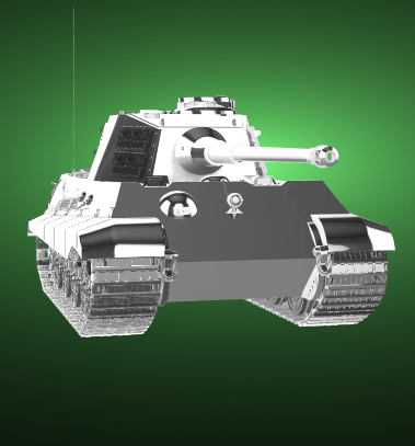 Tiger ii Zuhause Haus 2 panzerkampfwagen ausf Deutsche schwer Schlacht Panzer Welt of Krieg Donner Kampf Fahrzeug Militär Armee Marine 3D print model - Mito3D