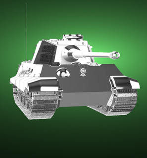 Tigre ii hogar casa 2 panzerkampfwagen ausf alemán pesado batalla tanque mundo of tanques guerra trueno combate vehículo luchando militar Ejército Armada 3d print model - Mito3D