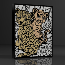tiger jaguar baby lamp v2 3d print model - Mito3D