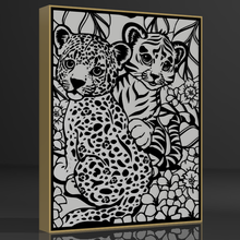 tigre giaguaro bambino lampada 3d print model - Mito3D
