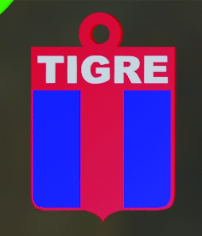 tiger keychain soccer argentine argentina 3d print model - Mito3D