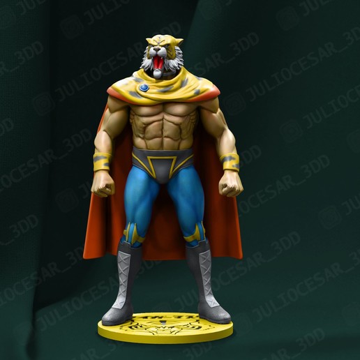 tiger mask Kunst Maske anime manga mazinger robotech Skulptur - Spielzeug cartoon classic Sammlerstück wrestler der wwf misterio zodiaco toei 3D print model - Mito3D