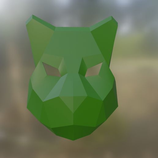 tigre mascarar poli animal 3D print model - Mito3D