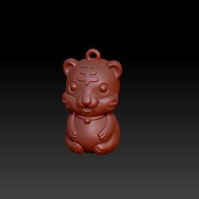 tiger pendant jewelry tiger pendant 3d print model - Mito3D
