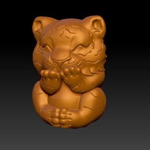 tiger pendant jewelry tiger year 3d print model - Mito3D
