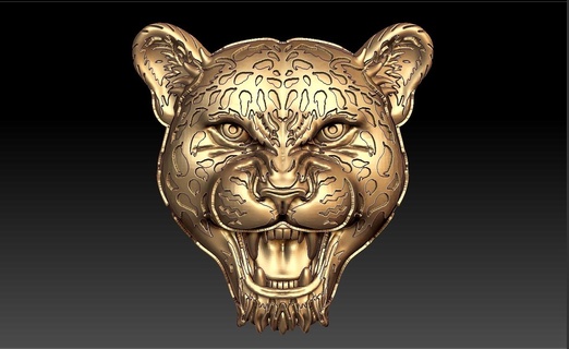 tigre tigre Lion sauvage tigre sauvage animal tigre médaillon 3d print model - Mito3D