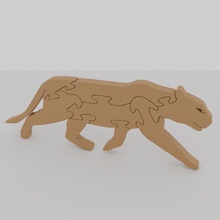tigre enigma quebra cabeça brinquedo 3d print model - Mito3D