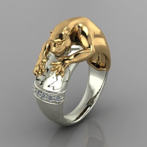 kaplan yüzük tek boynuzlu at Aksesuarlar moda 3d matris takı altın tasarımcı jewellerydesigner mücevher gergedan basit çiçek kolye füzyon bilezik trend yeni 3D print model - Mito3D