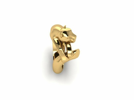 tigre anel r354 crânio brincos brinco moda brincosamor festa design estilo 3djewelry lindo noivado joalheria pingentes conjunto 3d print model - Mito3D