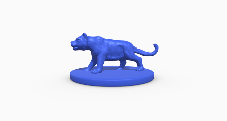 tiger skulptur tier kunst tierwelt statue 3d modell dekor dschungel raubtier heftig majestätisch zuhause haus dekorativ mächtig brüllend jäger zoo safari 3d print model - Mito3D