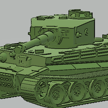 tanque tiger gadget wot mundo flotador el alemán 3d print model - Mito3D