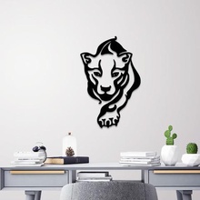 tigre arte de la pared art salvaje león tiger animal en interiores casa 3d 2d decoración 3d print model - Mito3D