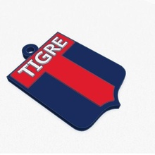 Tigre clube chaveiro futebol equipe tigre chave anel 3d print model - Mito3D