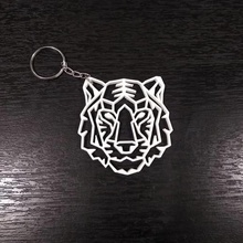 tigre geometrik Anahtarlık gadget Kaplan yüzük anahtarı hayvanlar aksesuarı kedigil şekiller süslemeler vahşi doğa 3d print model - Mito3D
