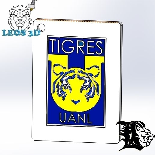 tigres fc club porte clés Football leos3d leosindustries Monterrey football monde sports nautiques mexicain 3D print model - Mito3D